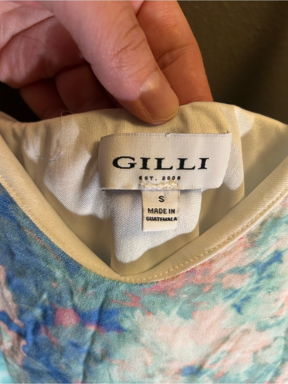 GILLI watercolor spaghetti strap slip dress size small - Picture 2 of 11